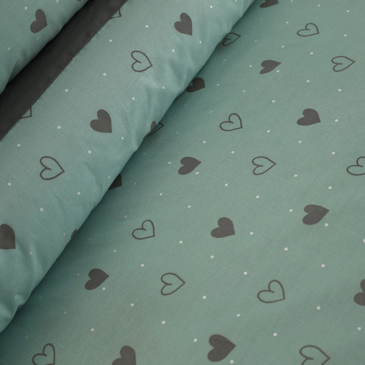 3 Pcs Cuffed Printed Bedsheet Set - 1691