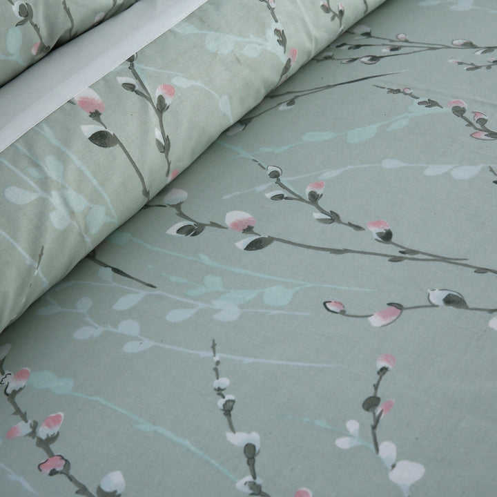 3 Pcs Cuffed Printed Bedsheet Set - 1699