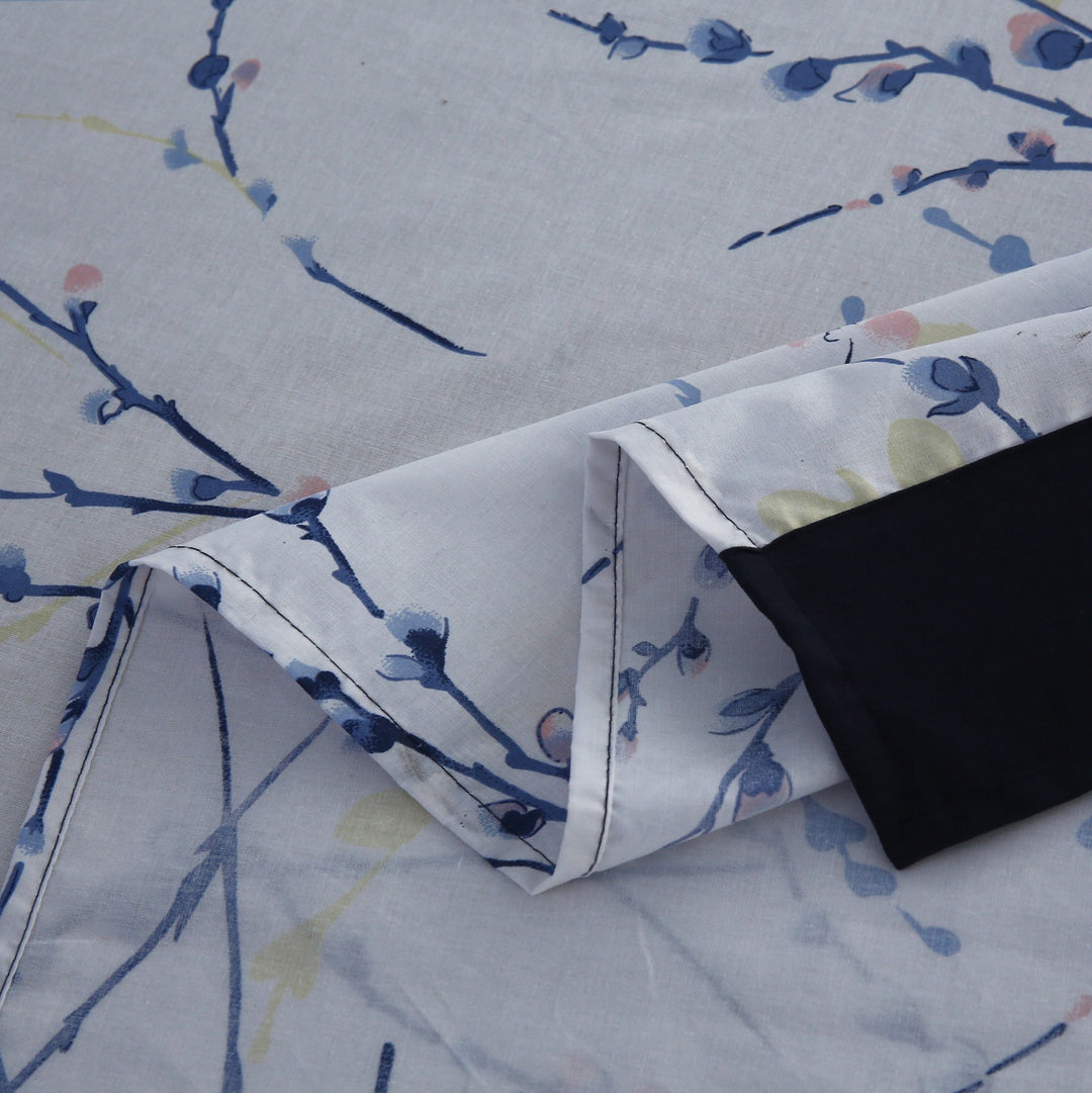 3 Pcs Cuffed Printed Bedsheet Set - 1700