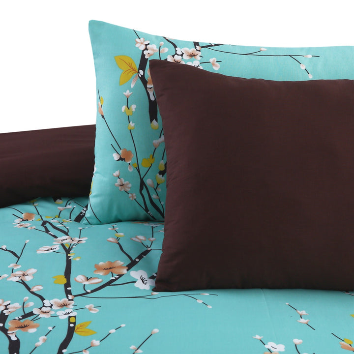 6 Pcs Autumn Tree Printed Duvet Set - 1630