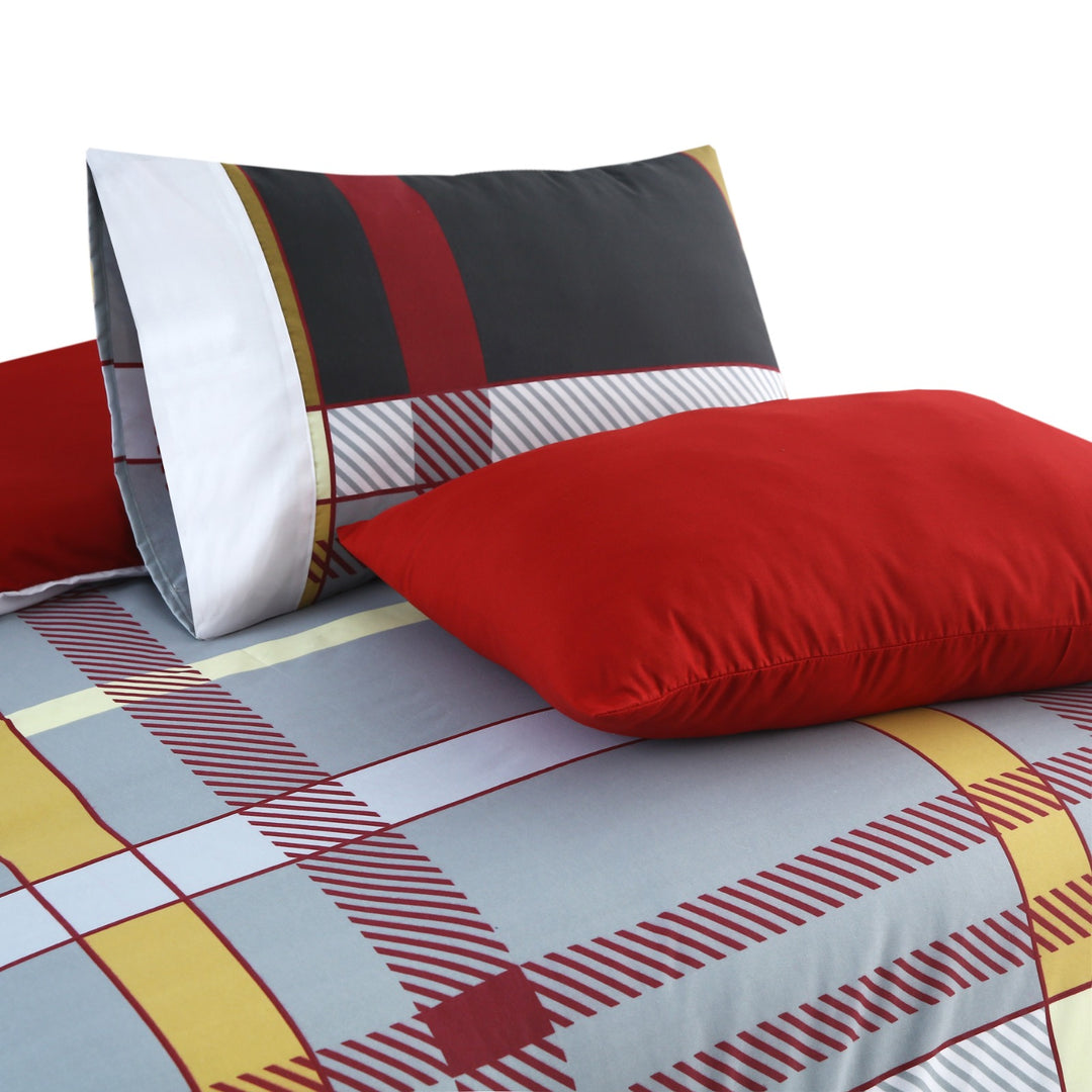 6 Pcs Vertical Patterns Printed Duvet Set - 1705