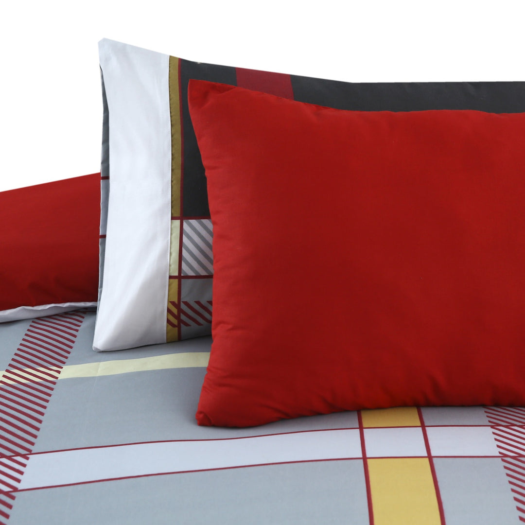 6 Pcs Vertical Patterns Printed Duvet Set - 1705