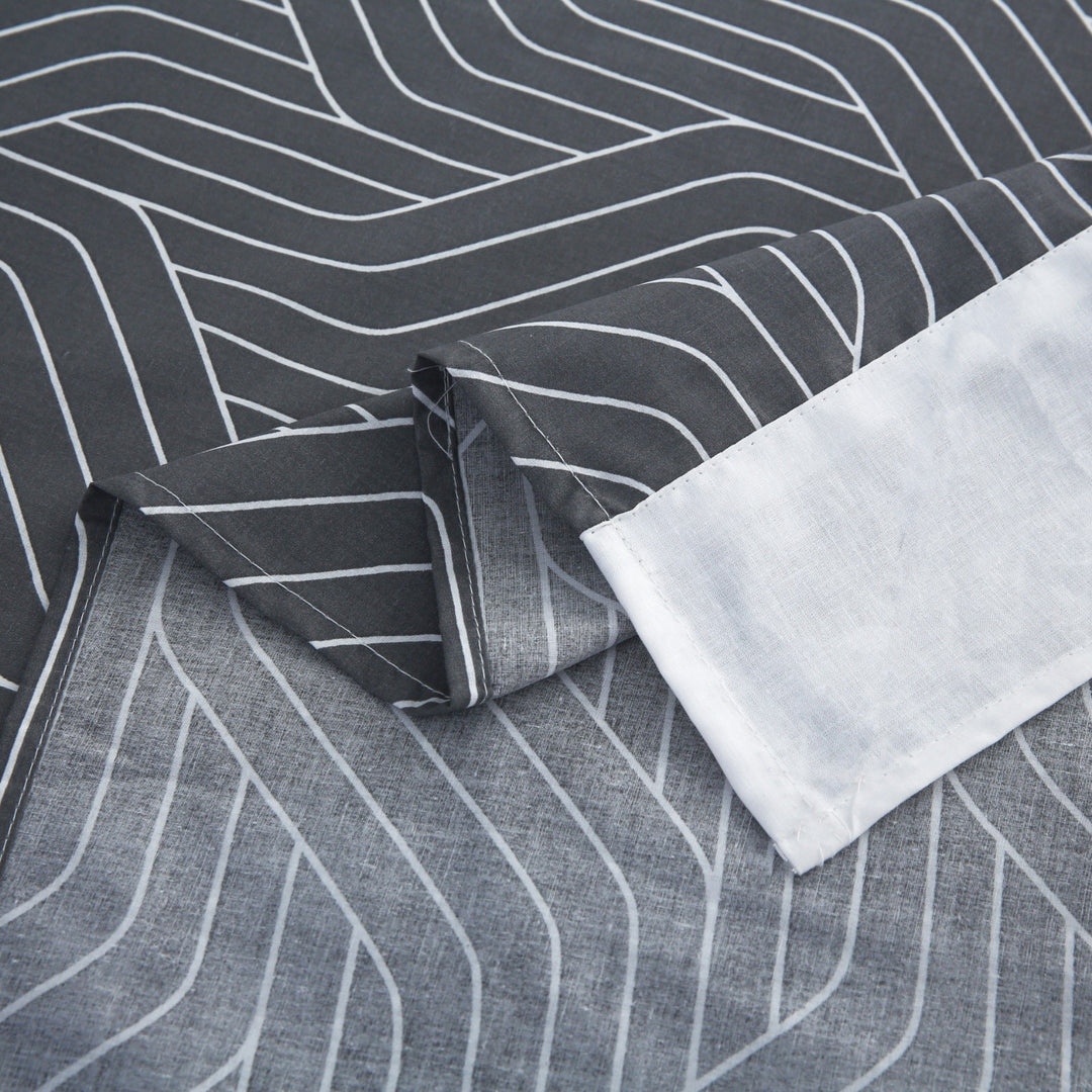 3 Pcs Cuffed Printed Bedsheet Set - 1706