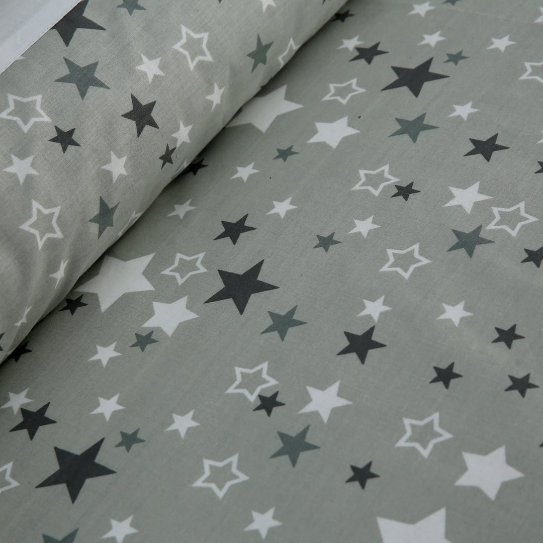 3 Pcs Cuffed Printed Bedsheet Set - 1707