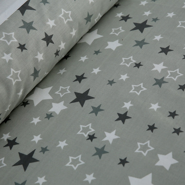 3 Pcs Cuffed Printed Bedsheet Set - 1707
