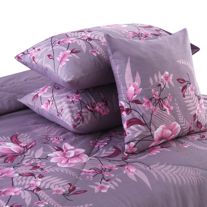 7 Pcs Purple Delight Comforter set - 1719