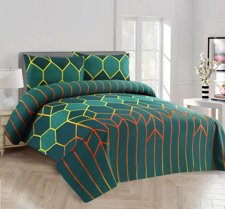3 Pcs Premium Printed Bedsheet Set - 1561