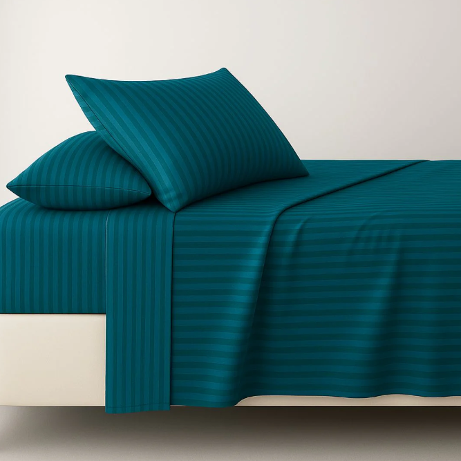 Buy 6 Pcs Zinc Satin Stripe Duvet Cover Set in Pakistan