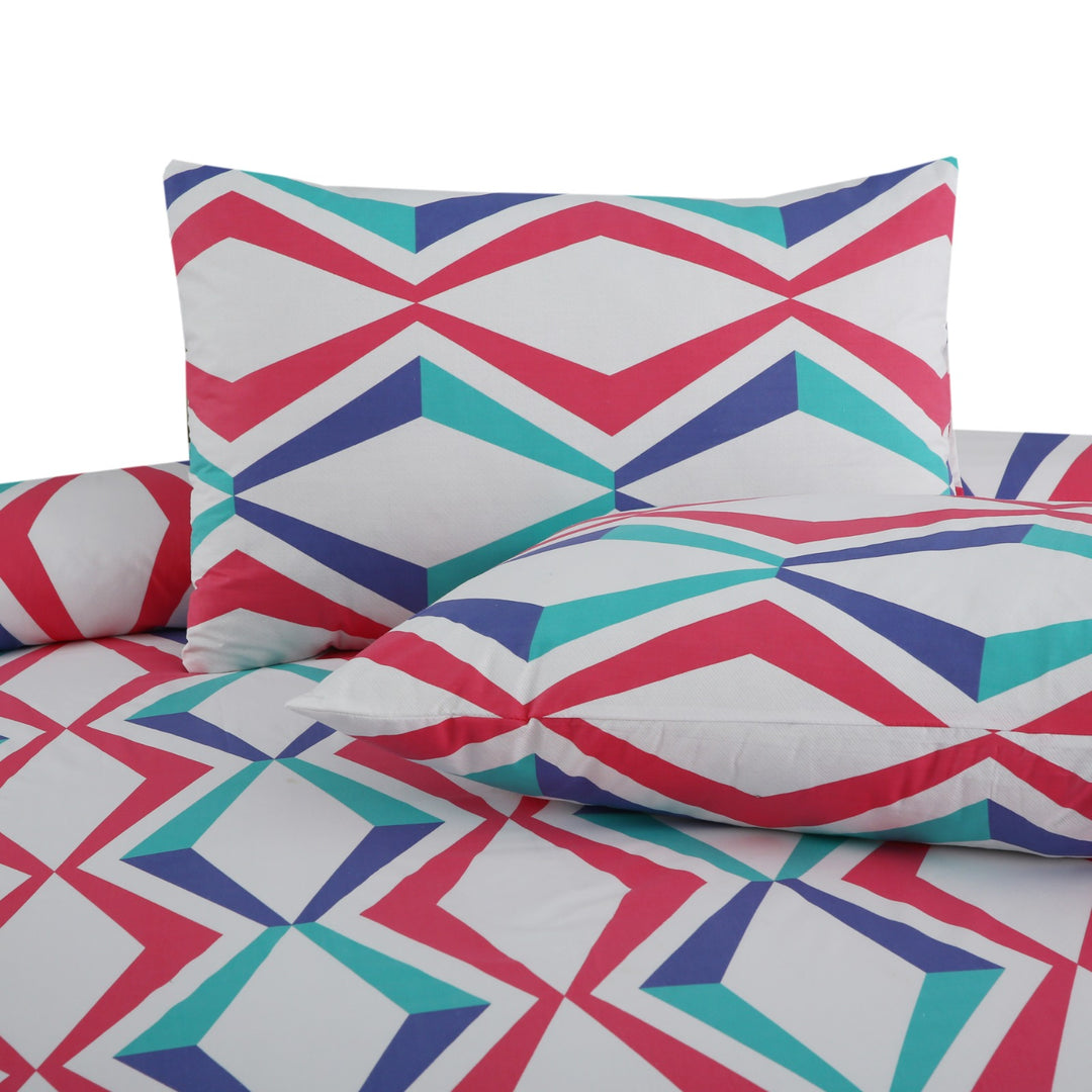3 Pcs Premium Printed Bedsheet Set - 1289